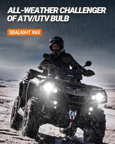 Image of SEALIGHT H11 Bulbs, 92,000LM 900% Brightness H11 Light Bulbs, 6500K Cool White Bulbs with 25000RPM Fan, Plug and Play ATV /UTV, 10-Year Extended Lifespan IP68 Waterproof, Pack of 2
