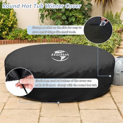 Cobertor térmico inflable redondo 77 pulgadas para spa miniatura 5