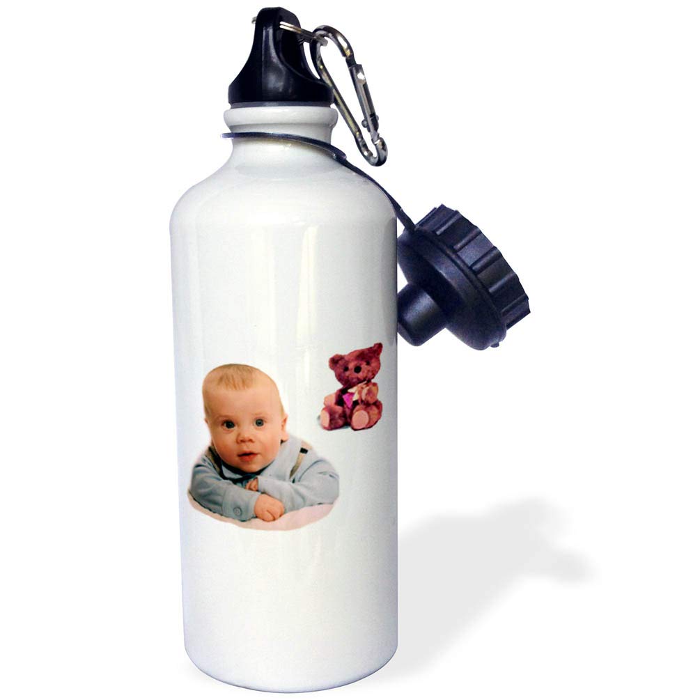 3dRose Baby Boy Sports Water Bottle 21 oz White