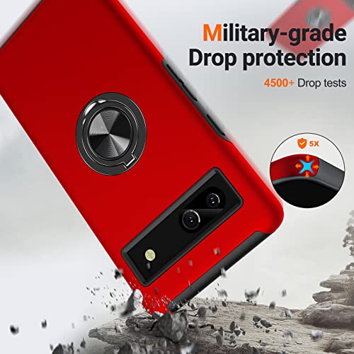 AOUIA for Google Pixel 7A Case, Pixel 7A Case with 360° Magnetic Kickstand Ring, Military Grade Drop Protection - Image 3