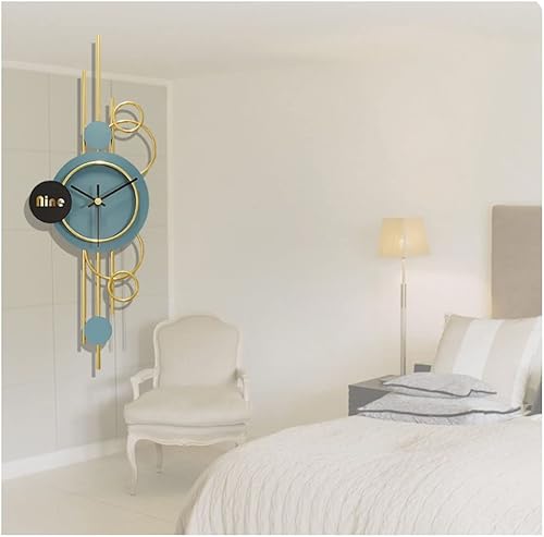 Miniatura 4 de Reloj de pared - Reloj de pared grande para decoración de sala de estar, estilo nórdico, moderno, silencioso, sin tictac, funciona con pilas, sin