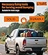 Gepäcknetz für Pickup, kofferraumnetz Auto, Doppelt Dehnbarer LKW-Frachtnetz, Ladungssicherungsnetz mit 6 Stahlkarabiner+4 ABS Haken, 1,2 x 1,2 m dehnbar bis 2,3 m x 2,3 m, für ATV, SUV, UTV, Booten