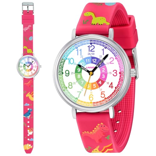 Time-Teacher-Kids-Watch-for-Children-Girls-Boys3D-Cartoon-Waterproof-Analog-Watches-for-Girls-Ages-3-12Toddler-First-WatchEducational-Teaching-Kids-Watch-Gifts-with-Easy-to-Read-Dial