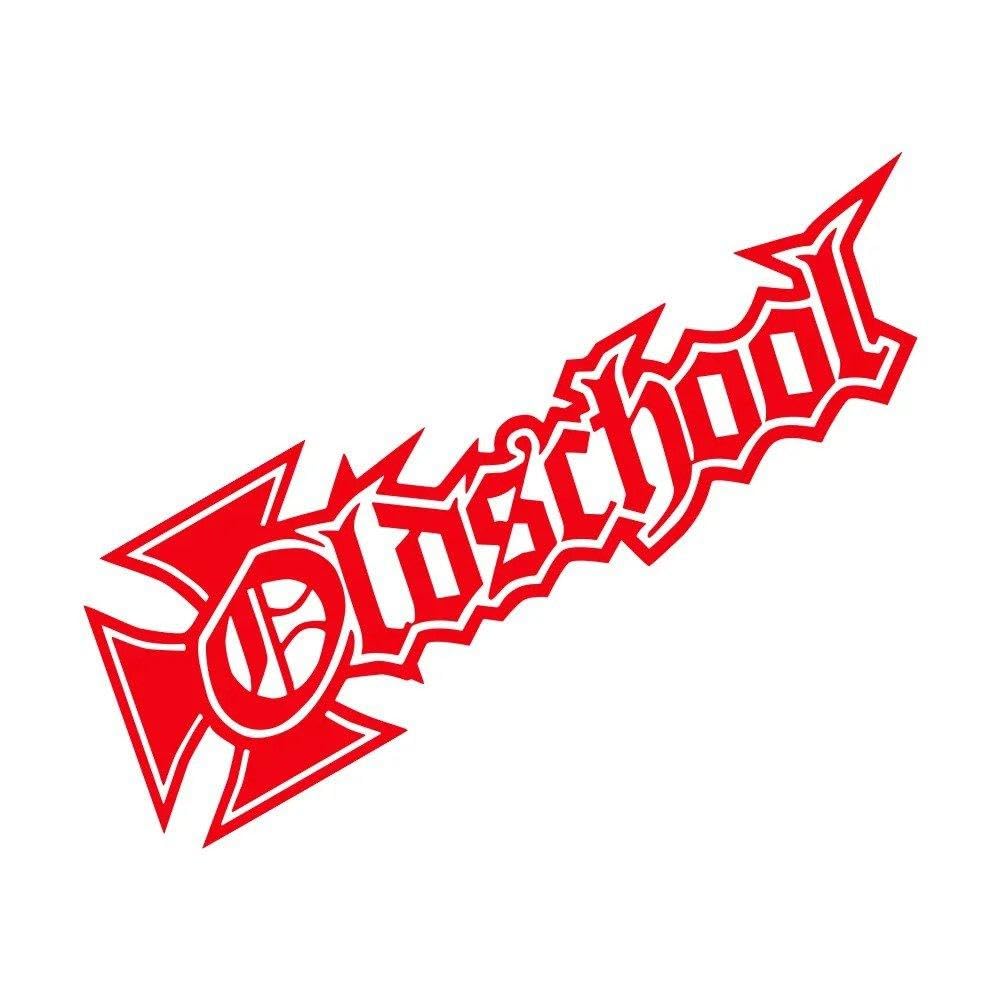 Dabhuoc Glossy Red Car Body Window Sticker Creative Old School Alphabet Pattern Racing Sticker Vinyl Decals(,35Cmx10.8cm)