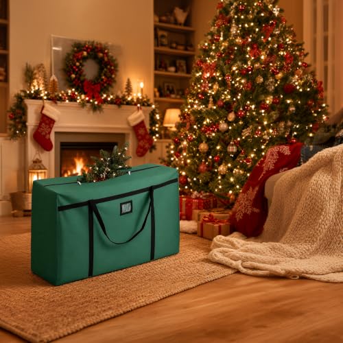 Image of Christmas Tree Storage Bag, Fits 4 /5 Ft Artificial Trees, Green