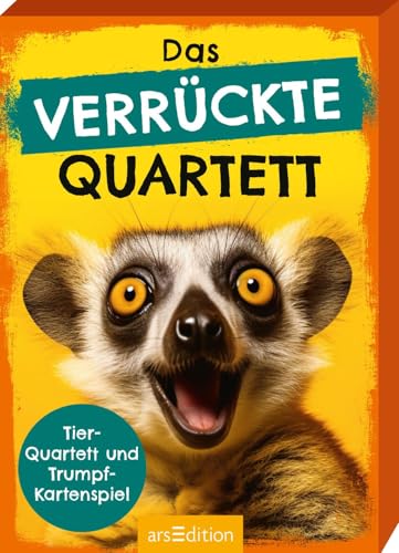 Das verrückte Quartett: Tier-Quartett und Trumpf-Kartenspiel | Spielspaß für Kinder ab 8 Jahren