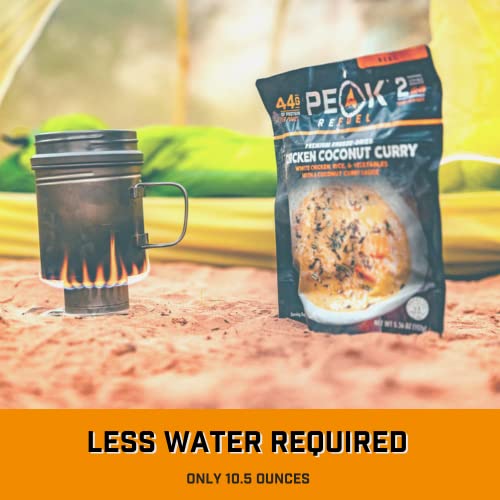 Peak Refuel Chicken Coconut Curry | Freeze Dried Backpacking And Camping Food | Amazing Taste & Quality | High Protein | Real Meat | Quick Prep (2 Serving Pouch) #TOP4