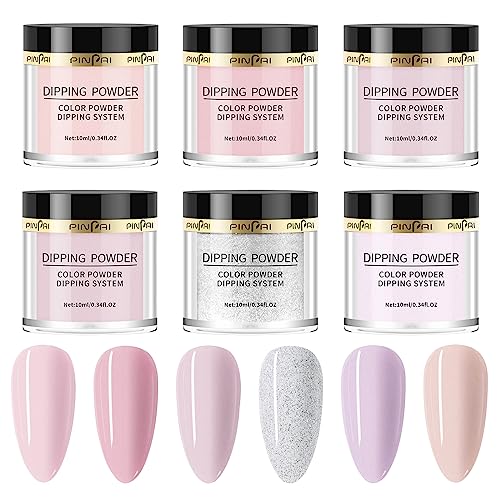 Disnace 6 Farben Acrylpulver für Nägel Hochwertiges...