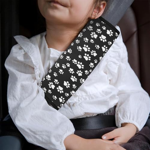 Image of YR Seat Belt Cover for Kids, Soft Comfort Seat Belt Cushion for Children, Cute Cartoon Pattern Car Seat Belt Pads Cover for Girls and Boys, 1 Pack (Paw)