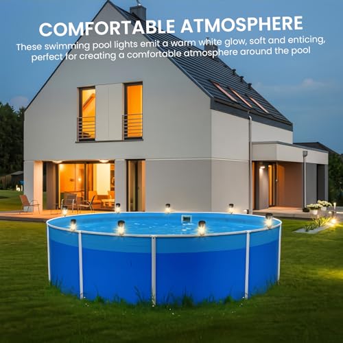 Luces LED para piscina BORDEAG de alta resistencia impermeable con carga solar integrada 4