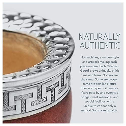 balibetov Premium Set - Mate de Calabaza Natural - Mate Uruguayo Forrado en Cuero - Incluye Bombilla y Cepillo de Acero… - Imagen 7