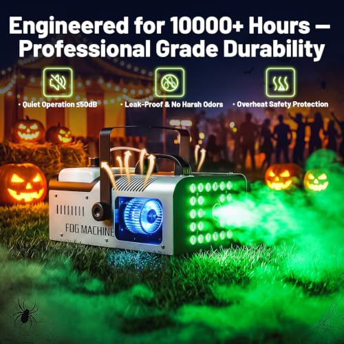 CFKEJI Fog Machine for Halloween Outdoor Indoor 1500W with 24 LED Lights - image 7