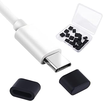 20 Pcs USB C Dust Caps, Silicone Type C Anti Dust Charging Port Cover Protector Cap for Samsung Galaxy S25 S24 S23, Note 20, Pixel, MacBook, Any Type C Charging Port
