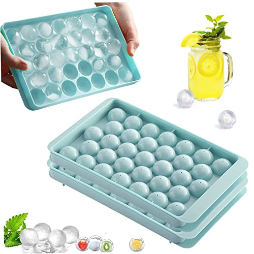 Molde para hielos redondo con tapa 33 cubos 2 piezas miniatura 1