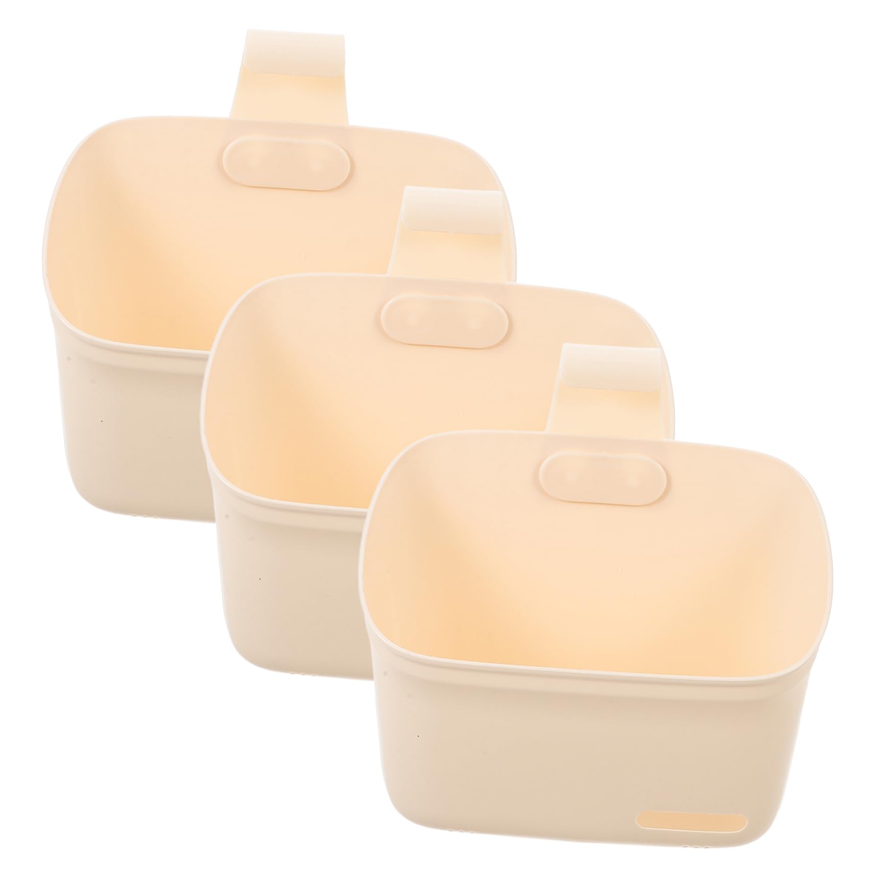 STOBAZA 3pcs Plastic Hanging Shower Basket: Bathroom Organizer Bin For Kitchen - Tiered Storage Container With Hook - Bedside Hang It Behind Door Railing Over The Cabinet