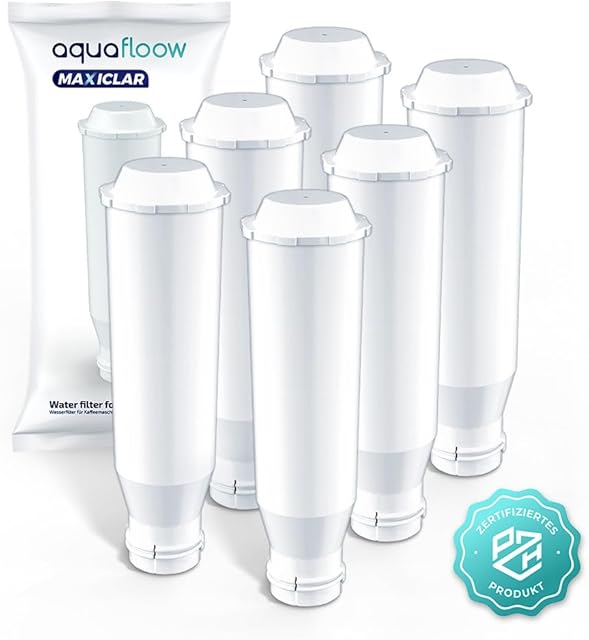 Aquafloow Filtr do wody kompatybilny z Krups F088 F 088, pasuje do wielu modeli Krups, Siemens, Bosch, AEG, Tefal, Neff, Gaggenau, 6 sztuk