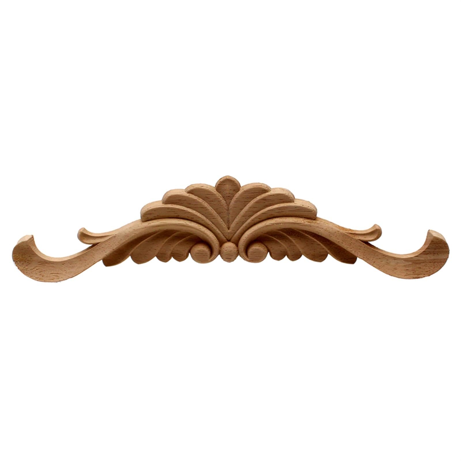 Wood Carved Onlay Applique Unpainted Frame Door Decor
