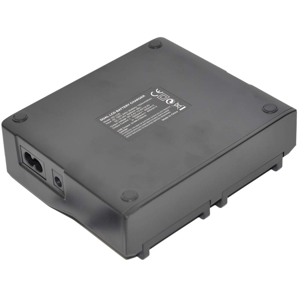 NP-FV50 Caricabatteria AC Parete Doppio LCD per NPFV50 Fotocamera Digitale e Videocamera K1a