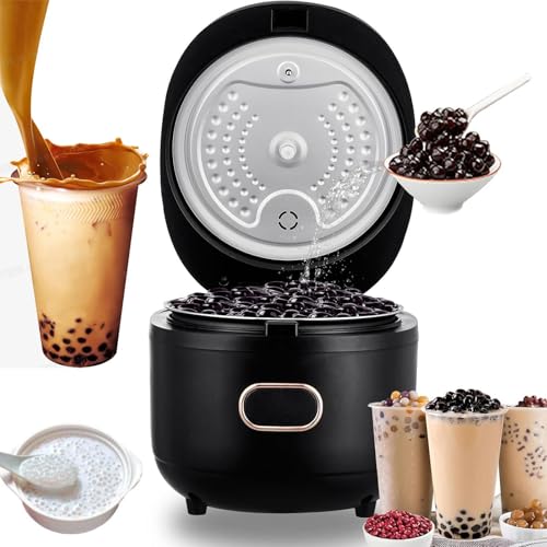 Tetera AutomáTica De Perlas Para Comercial&Hogar,5l 900w,Con Pantalla TáCtil Inteligente,Antiadherente,Para Tiendas Té Con Leche,Restaurantes, Postres Y Bares,Inicio Con Un Solo Clic,Black