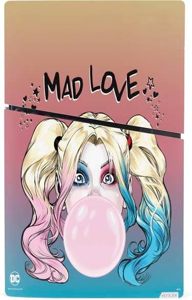 Skinit Decal Gaming Skin Compatible with PS5 Slim Digital Edition Bundle - Officially Licensed DC Comics Harley Quinn Mad Love Design