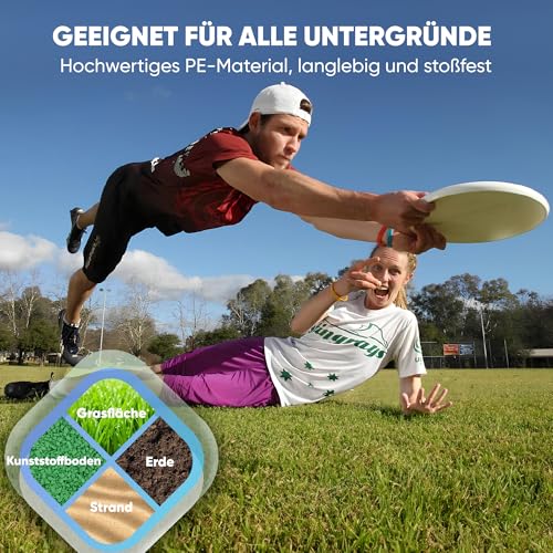 eurodisc 175g Ultimate Profi Wettkampfscheibe – Sportfrisbee mit Stabiler Flugbahn über 100 m, aus nachwachsenden Rohstoffen, ideal für Training & Wettkampf