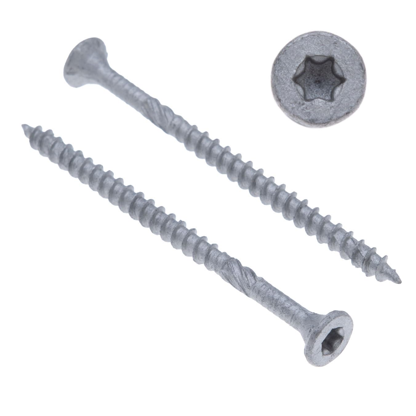 Viti Per Legno Autofilettanti 8x200 Mm Torx - Testa Piatta, Zincate, Per Costruzioni E Giunzioni, Confezione Da 50 Pezzi