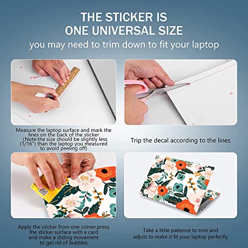 12.1 13 13.3 14 15 15.4 15.6 Inches Personalized Laptop Skin Sticker Decal Universal Netbook Skin Sticker Reusable Notebook Pc Art Decal Protector Cover By Aortdes(Flowers) #TOP5