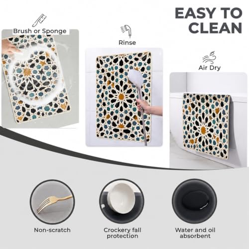 Image of MAXOSHINE Kitchen Mats for Floor Anti Slip Waterproof Feet Comfort Kitchen Runner Floor Mat Standing Desk Mat Floor Mats for Kitchen (120 * 40cm, 60 * 40cm) Set of 2
