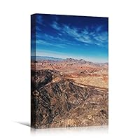 Canvas Wall Art Rocky Views Cool Dramatic Mountain Nature Photography Romantics - 12x18 inches