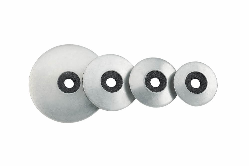 Index Fixing Systems arvul - Pack of 1000 Washers (vulcanizadas), ARANE16, Atlantis Steel, P16