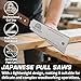 Gnellkoor Japanese Hand Pull Saw, 7 In Ryoba Double Edge Saw of 12/18 TPI Professional Woodworking Rip, Cross & Flush Cut Tool to Help Carpenter for Achieve Soft Hard Woods Cutting Quickly Accurately