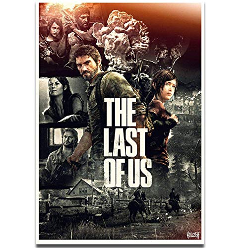 Crazystore Impresión de cuadros 40 x 50 cm sin marco The Last of US 2 Juegos Seda Poster de pared...