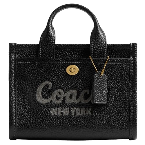 Coach Bubble Leather Cargo Tote 20, B4/Black