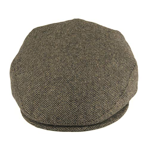 Image of VOBOOM Men's Herringbone Flat Ivy Newsboy Hat Wool Blend Gatsby Cabbie Cap