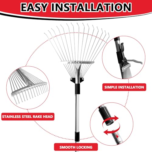 Rastrillo ajustable de hoja 23" a 75" acero inoxidable miniatura 3