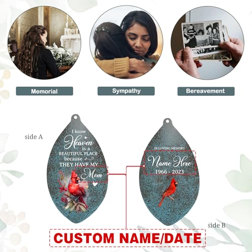 Image of ASTARIN Personalized Name 35 inch Memorial Wind Chimes for Outside, Metal Sympathy Gifts for Loss of Mother Father Loved One, Bereavement Wind Chime in Memory Gift, Decor Outdoor Garden,Produced in Texas