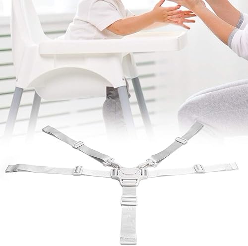 Miniatura 2 de Correas de arnés de asiento de tres puntos para una silla alta de repuesto para silla alta 5 cinturones niños niños 3 o cochecito de 5 puntos de