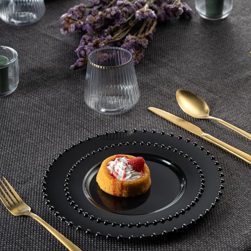 PLASTICPRO Plastic Dinner Plates Disposable Plastic Fancy Heavy Duty Party Dishes - Image 4