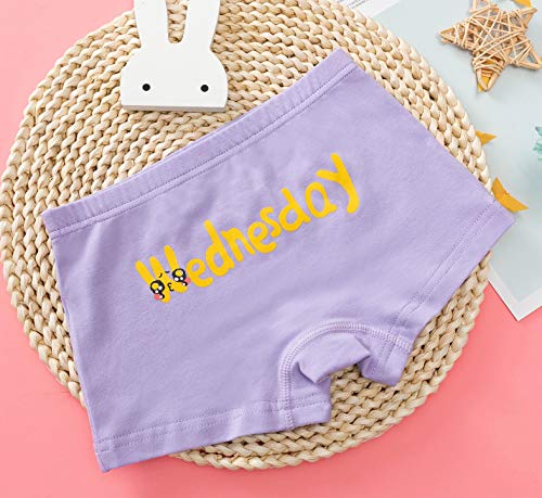 Elfeves Toddler Girl Underwear Kids Panties Little Baby Briefs Days of The Week Underpants Boyshort (Pack of 5)4