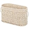 GRANNY SAYS Toilet Paper Storage Toilet Paper Basket for Bathroom Storage Toilet Paper Holder Stand Toilet Paper Organizer for 6 Mage Rolls Wicker Storage Basket Free Standing Butter Milk