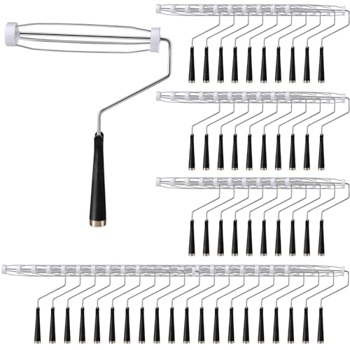 Image of Gerrii 60 Pcs 9 Inch Paint Roller Painting Roller Frame 5 Wire Brush Supplies for Wall House Homes (Black)