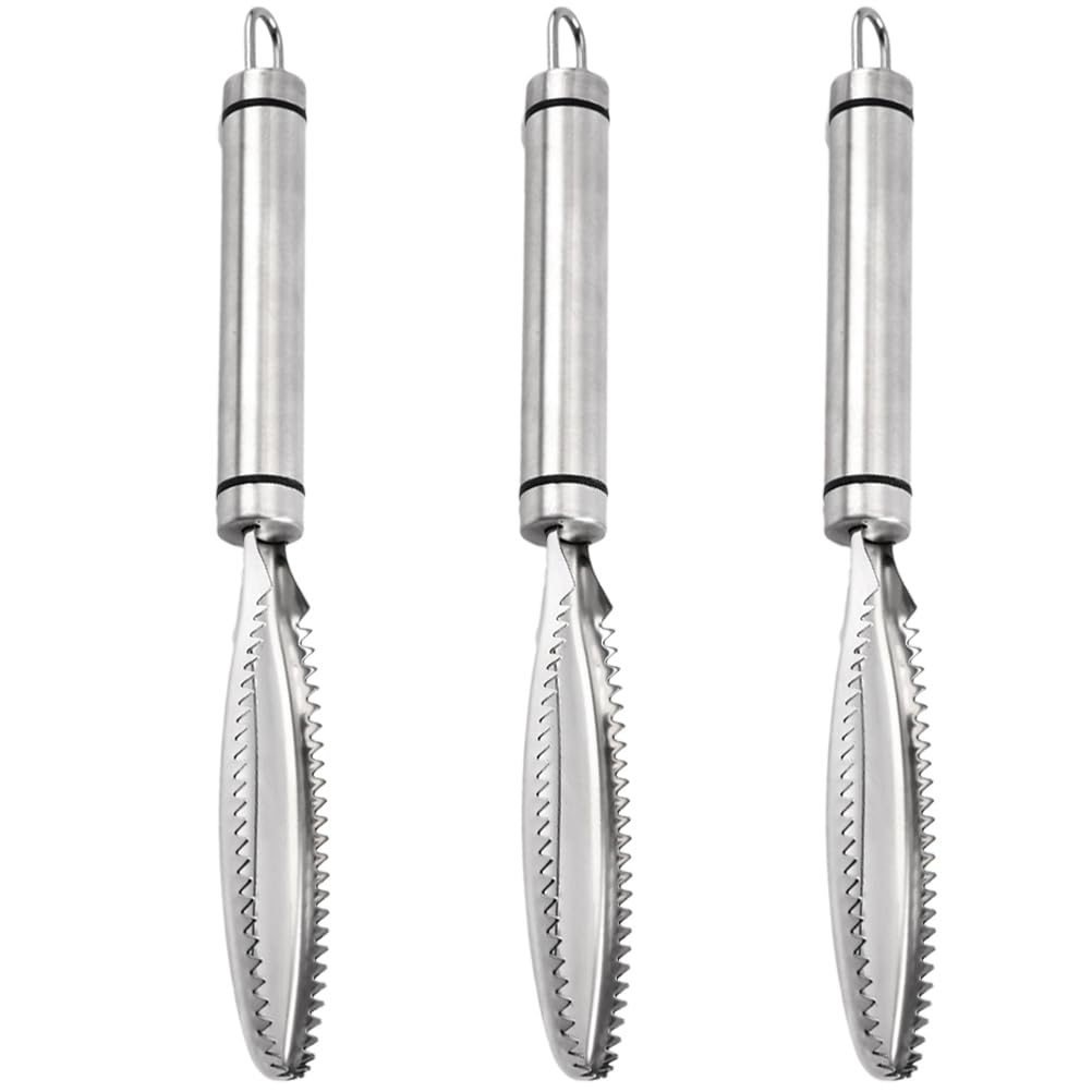 Outanaya 3pcs Stainless Steel Lung Scraper for Chicken Processing Ergonomic Handheld Poultry Butchering Tool Efficient Meat Processing Equipment for Home Use