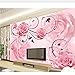 Produktbild Meaosy Kundenspezifische Große Wandgemälde, Rosen Des Rosas 3D, Hotelrestaurantwohnzimmer Fernsehhintergrundsofa-Wandschlafzimmerrosetapete-200X140Cm