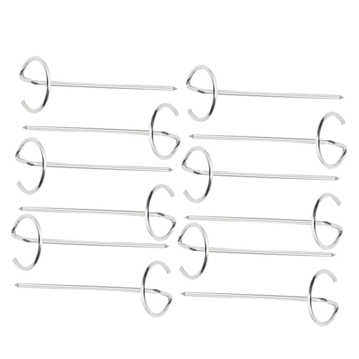 DECHOUS 12Pcs Skewers for Grilling Durable Bbq Skewers Compatible with Air Fryer Electric Oven for Kebab Shrimp Veggies and Meat Cooking