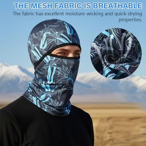 Image of Proberos 2 Pcs Ice Silk Face Mask Balaklava for Men Bike Riding & Biker Head Cover, Outdoor UV Protection Face Mask, Stretchy Breathable Quick-Dry Face Cover for Bike Riding & Outdoor Sports