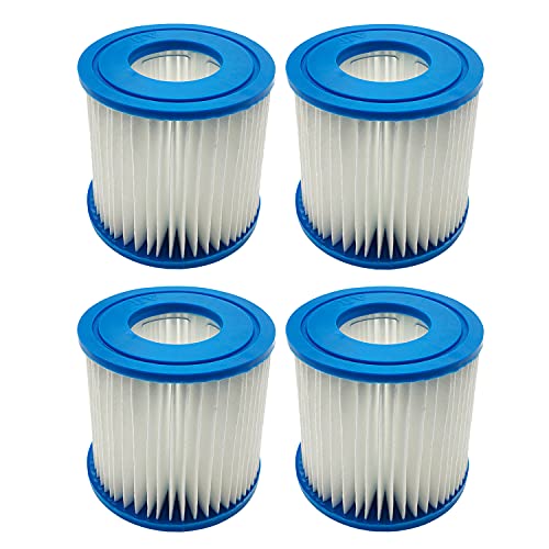 WuYan Cartucho de Filtro para Tipo D VII, Cartucho de Repuesto Compatible con pour Best-Way Intex Tipo D Filtro de Piscinas Termales de Resorte, Paquete de 4…