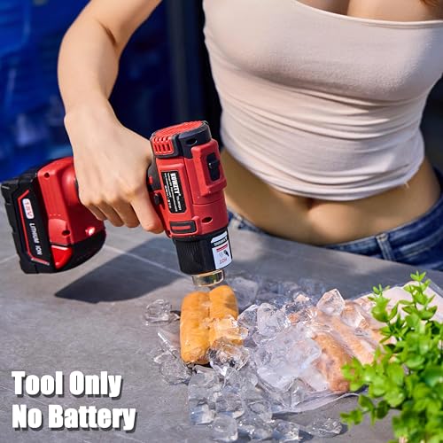 Image of Cordless Heat Gun for Milwaukee M18 Battery (Tool Only, NO Battery) | Hot Air Gun, 2-Temp Setting Max 1022F,Heat Gun for Shrink Wrapping, Tube Bending,Resin & Decorating,Not included Battery