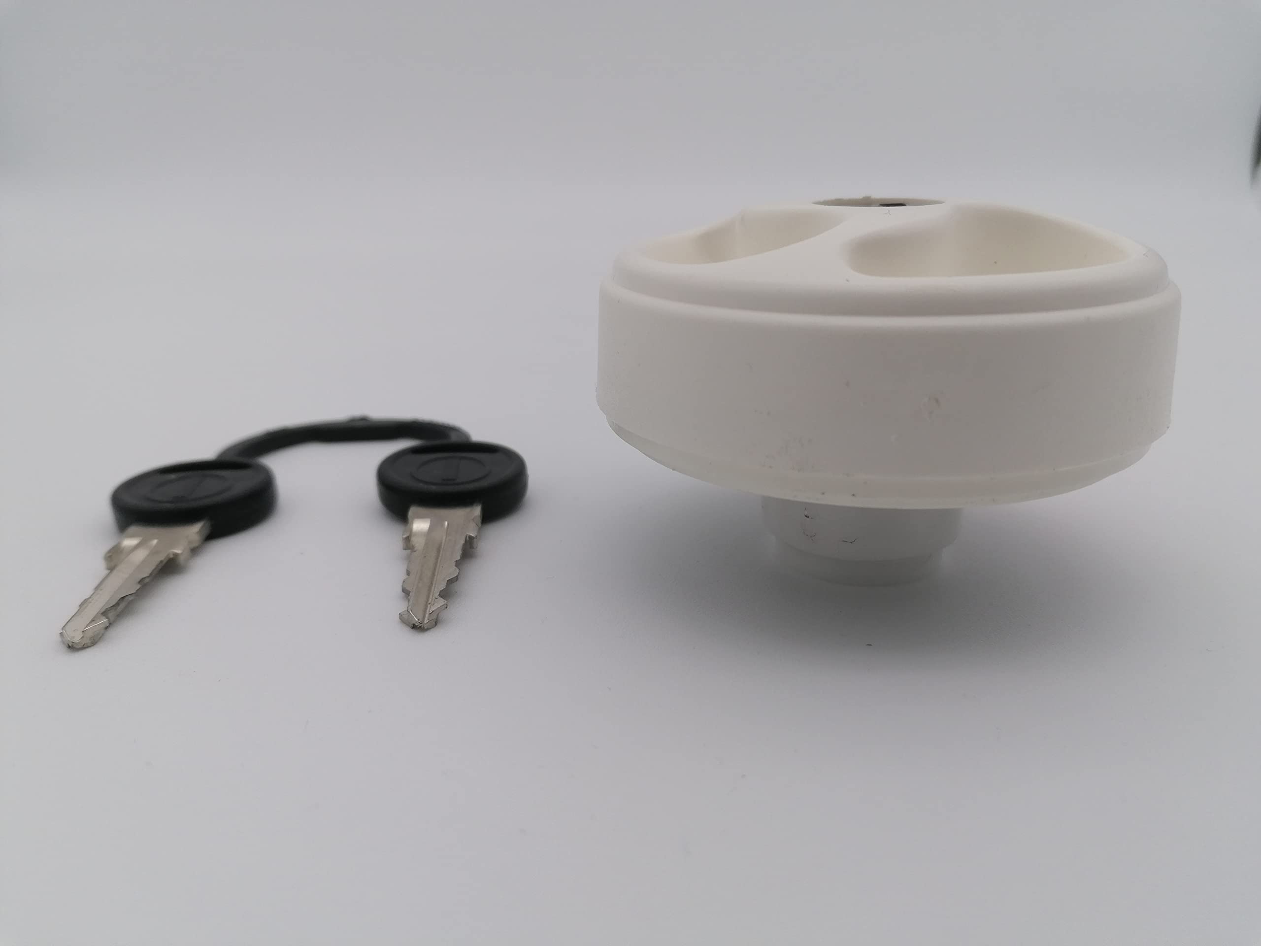 CR-MOESANCO® Tapa Blanca de Depósito de Agua para Caravana, con 3 Asideros Hundidos,Entrada de Agua con LLaves, Cierre de Polipropileno, Camping, Remolque, Autocaravana, a Prueba de Fugas.