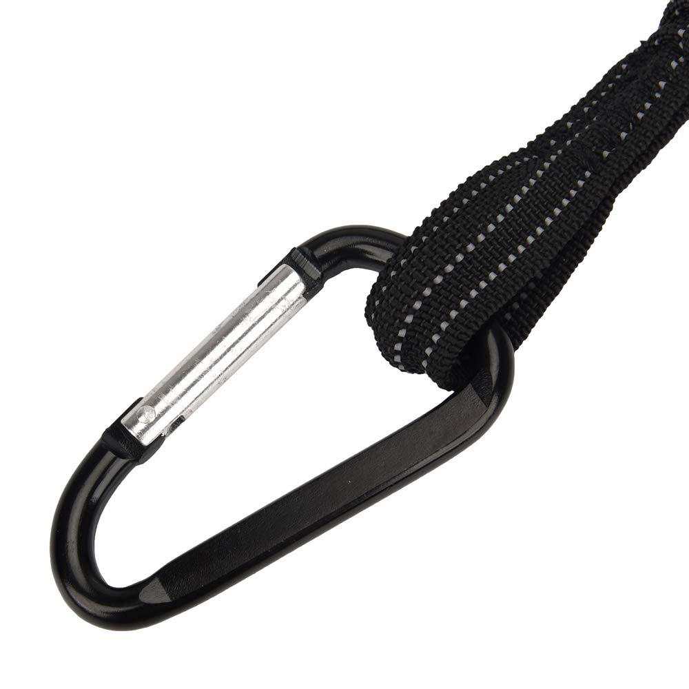 3x Einziehbares Schlüsselband Schwarz - Spiralschlüsselband Mit Clip