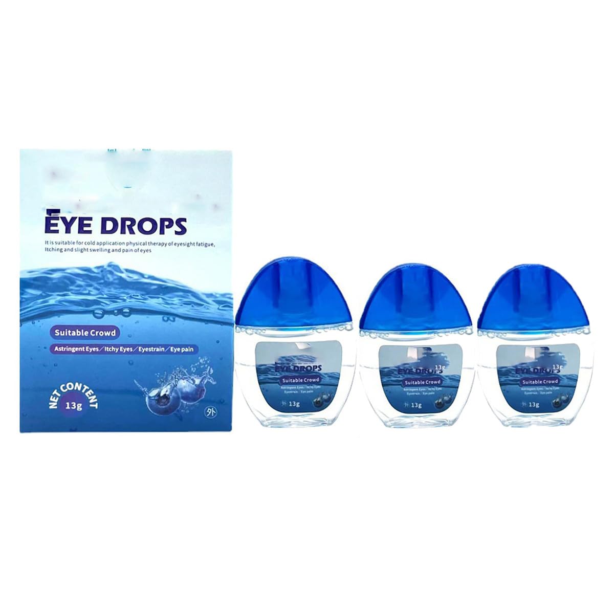Blue-Berry Eye Drops for Clear Vision Relieve Fatigue (3pcs)